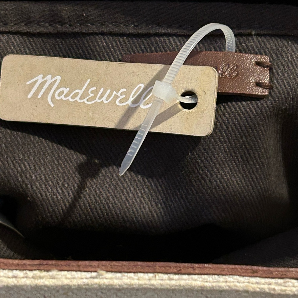 Madewell Cream Canvas Crossbody with Brown Leather Trim - Picture 9 of 12